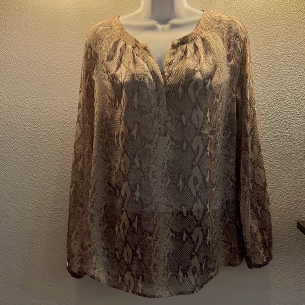 Banana Republic snakeskin blouse